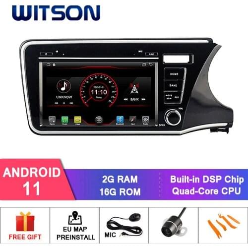 WITSON Android 11 CAR RADIO FOR HONDA HONDA CITY 2014 Right Drive Version HEAD UNIT MULTIMEDIA TPMS OBD DVR built in carplay