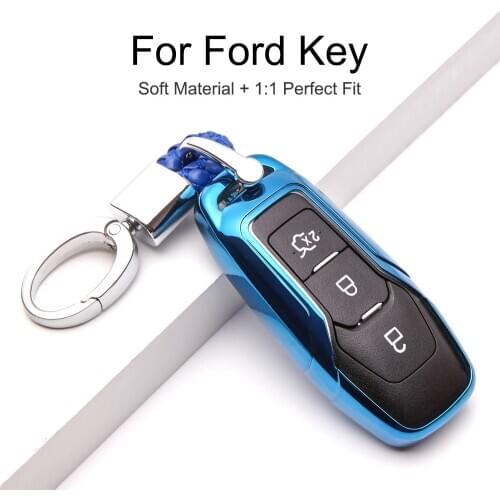 TPU Car Accessories Key Case for Ford Mondeo MK4 MK5 Fusion Fiesta MK8 Focus MK4 Ranger Kuga C Max Galaxy Explorer S Max Mustang