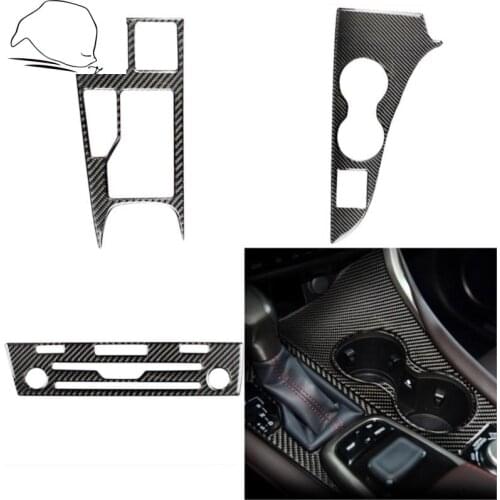 For Lexus RX300 270 200T 450H 2016-19 Carbon Fiber Car Water Cup Holder Accent Center Console Gearshift Panel Cover Stickers