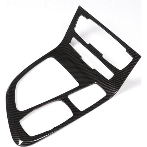 For BMW 218i Gran Tourer F45 F46 2015-2018 Car Accessories Carbon Fiber ABS Chrome Center Console Gear Shift Frame Cover Trim