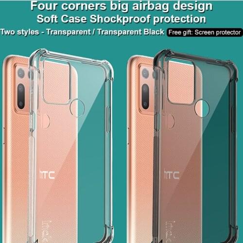 For HTC Desire 20 Plus Case IMAK Shockproof Conners Airbags Soft TPU Back Cover Case for HTC Desire 20