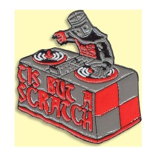 DJ Mucis Enamel Pin Red Music Station Badge Brooch Denim Clothes Backpack Fashion Art Jewelry Gift For Friends Music Lover