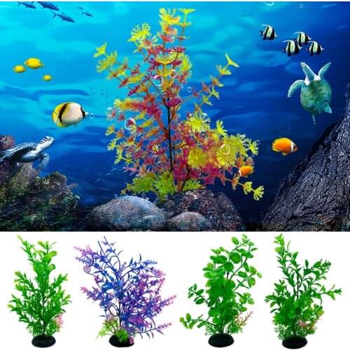 Artificial grass Plastic Manmade Water Plant Green Grass for Aquarium Fish Tank Plants Artificial Green Seaweed Decorations