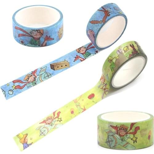 1 Pcs New 15mmX5m Little Prince Anime Washi Tape Paper DIY Decorative Adhesive Masking Tapes Label Stickers Toys Gifts