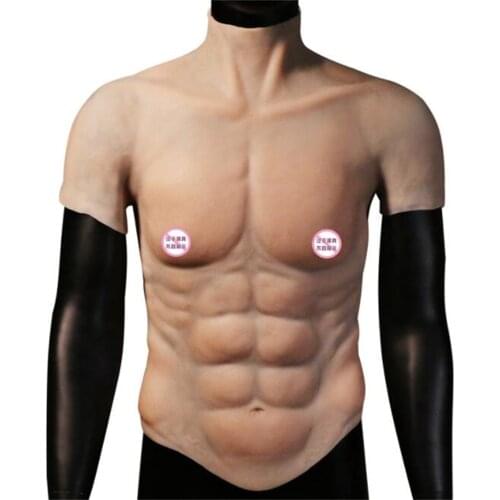 High-Quality Tpe Half Body Male Sewing Mannequin Diy Vest Cloth Muscle Coat Solid Silicone Doll Simulation D492