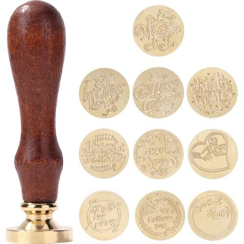 Handcrafts Wedding Invitations Metal Decorate Replace Copper Head Vintage Envelope Hobby Tools DIY Retro Wax Seal Stamp Kits