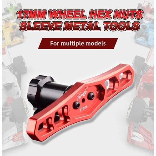 Metal 17mm Wheels HEX Nuts Team C Sleeve Wrench Tools For RC 1/8 1/10 Off-road Monster Truck X-Maxx Summit E-Revo Moder Car