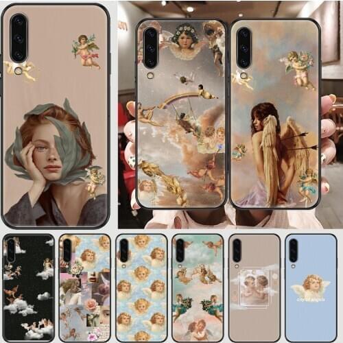 Angels lovely Cupid Phone case For Samsung Galaxy A 3 5 7 8 10 20 21 30 40 50 51 70 71 E S 2016 2018 4G black soft cell cover