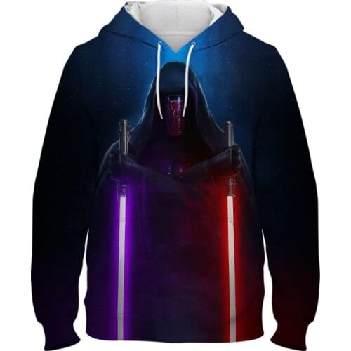 Mens Hoodies Casual Sping Autumn Star Wars Revan Children Pullovers Marvel 3D Printed Womens Oversized Sweatshirt