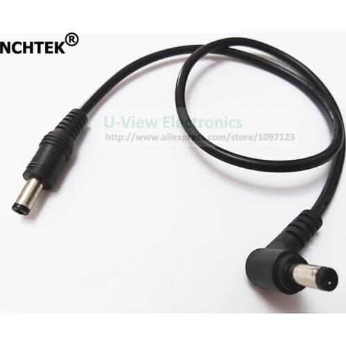 NCHTEK Straight DC 5.5x2.1mm Male to 90 Degree Angled DC 5.5x2.1mm Male CCTV Connector Adapter Cable/Free DHL Shipping/300PCS