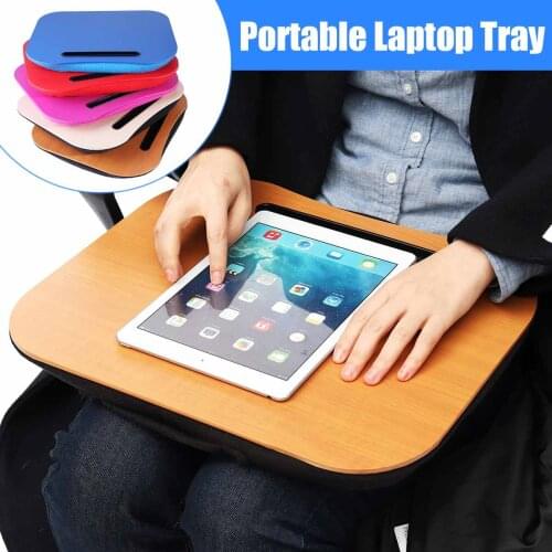 Computer Reading Writing Tablet Cushion Knee Table Laptop Desk Handy Holder Table Tray Cup Holder Laptop Stand Pillow for Office