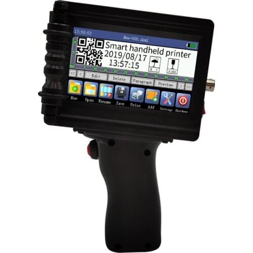 Portable Expiry Date Serial Number Barcode Printing on Box Metal Handheld Inkjet Printer