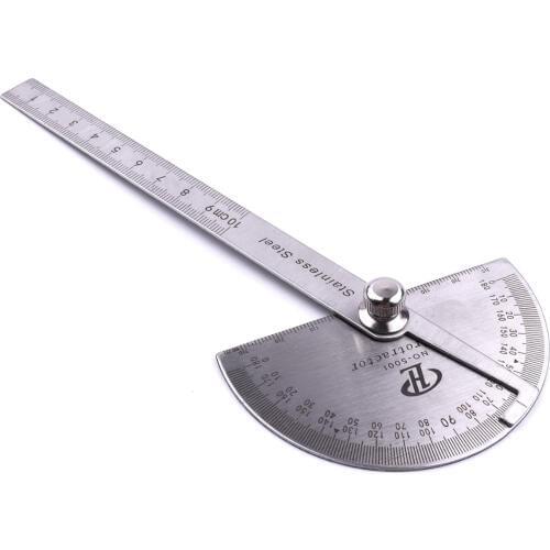 Professional 0 to 180 Degree Stainless Steel Protractor Round Head Angle Finder Craftsman Rule Ruler Machinist Tool Hot Sale