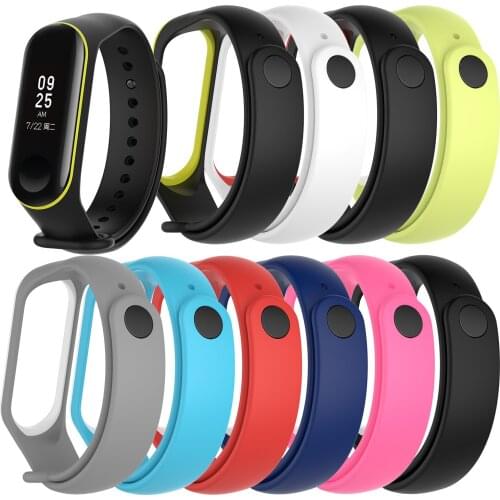 NEW Double Color for Mi Band 3 Strap Wrist Strap for Xiaomi MiBand 3 Silicone Accessories Pulsera Correa Replacement