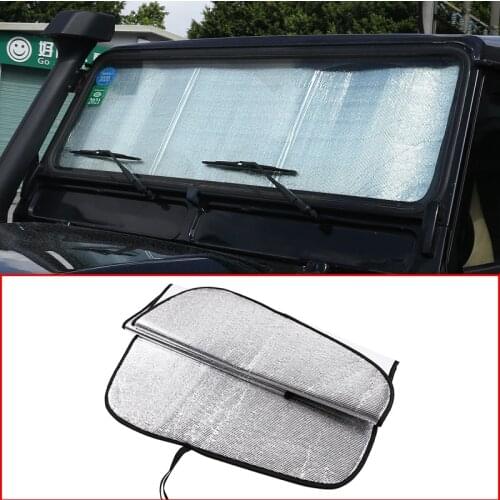 For Land Rover Defender 110 130 2009-2020 Car Windshield Sunshades Sun Shade Covers Front Window Visors Windowshade Accessories