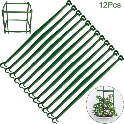 12 Pcs Plant Support Stake Garden Plant Rack Climbing Vine Rack Arms Cage Expandable Potted Frame Connectors Plant Stakes