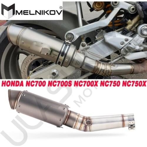 Motorcycle Exhaust Muffler Link Pipe Exhaust Slip On Escape FOR HONDA NC700 NC700S NC700X NC750 NC750X Exhaust