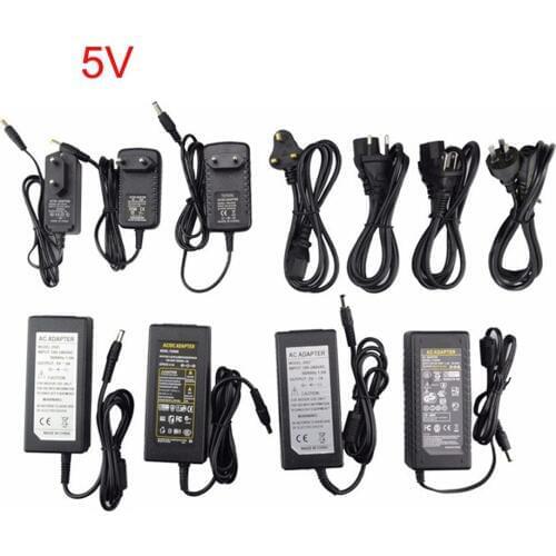 High Quality DC5V Led Power Supply Adapter 2A 3A 5A 8A 12A 20A 30A Led Transformer For 5V WS2812B WS2813 SK6812 Led Strip