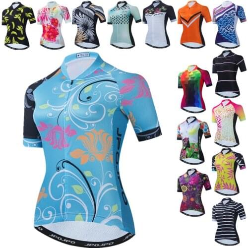 Weimostar Pro Womens Cycling Jersey 2021 Summer Bicycle Jersey Tops Team Sport MTB Bike Jersey Anti-UV Cycling Shirt Cycle Wear