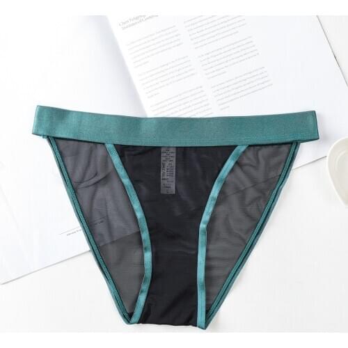 Women 's Underwear Panties Sexy Cotton Crotch Briefs Shorts Transparent Traceless Mid Low Waist Mesh Nylon Lingerie 188