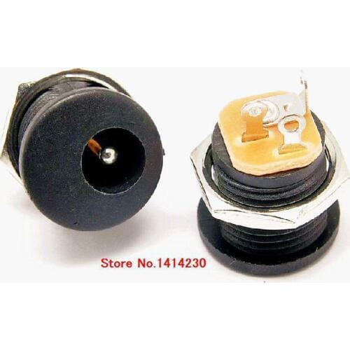 10PCS DC-022 5.5x2.1mm 5.5*2.1mm DC Power Jack DC Connector Panel Mounting DC022 5.5-2.1