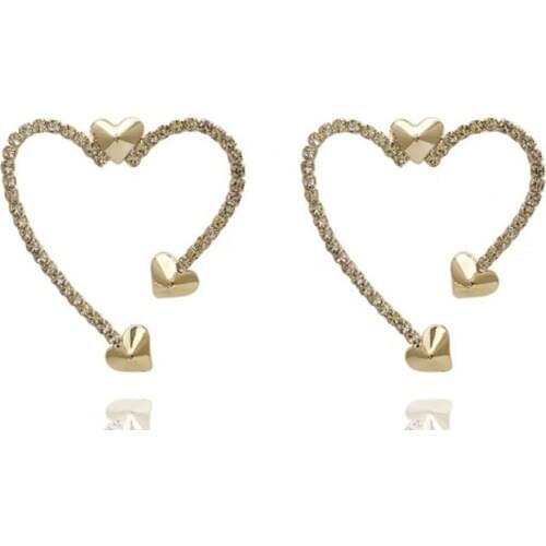 2021 New Korean Sweet Design Cute Zircon Micro Pave Flower Circle Star Stud Earrings For Women Lovely Crystal Brincos Gifts