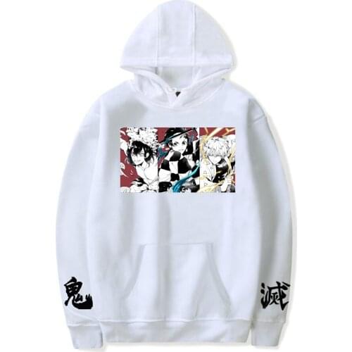 2021 Demon Slayer Hoodie Anime Sweatshirt Men Women Clothes Tanjiro Kamado Costume Hoodies Demon Slayer Couples Pullover