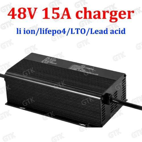 48v 15A lithium ion lifepo4 LTO lead acid smart charger 13S 54.6V li ion charger 20s 56v LTO 15A 20S 54.8V 15A lifepo4 charger