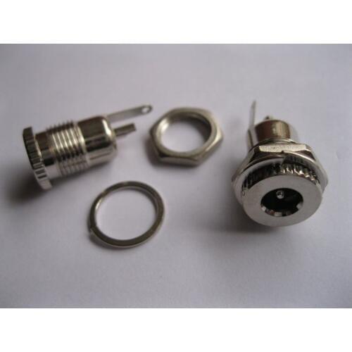 50 pcs DC Power Jack 5.5x2.5mm Heavy Duty Metal Chassis Jack Socket Solder Type