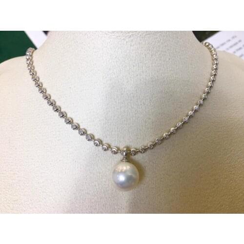 50CM Long 925 Sterling Silver Necklace Set Findings Jewelry Base Settings Mountings Parts for Akoya Edison Pearls, Coral, Jade