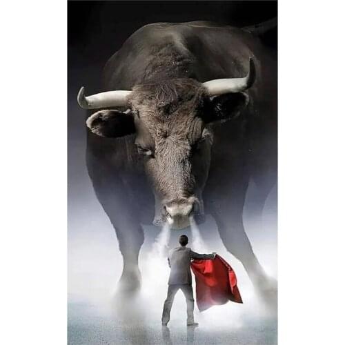 5D DIY Full Round/Square Diamond Painting Animal Cow 3D Embroidery Cross Stitch Rhinestone Mosaic Home Decor Art Y1433