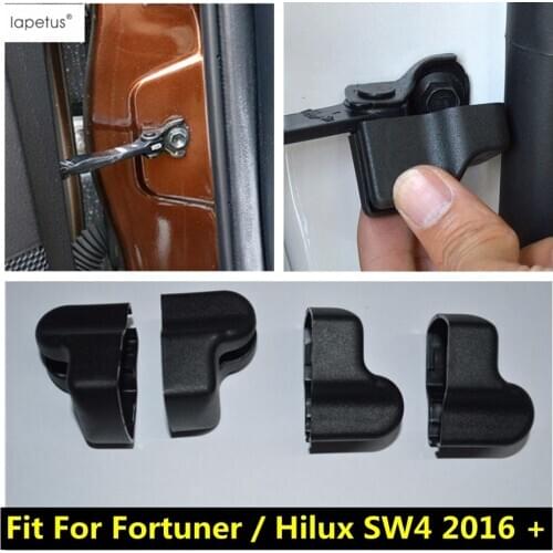 Accessories For Toyota Fortuner / Hilux SW4 2016 - 2020 Car Door Arm Stop Rust Waterproof Molding Cover Kit Trim 4 Pcs / Set