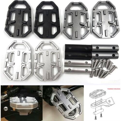 CNC Aluminum Motorcycle Billet Wide Foot Pegs Pedals Rest Footpegs For BMW R1200GS R1200 GS R 1200 GS 2013-2017