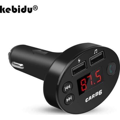 Kebidu Car Handsfree Wireless Bluetooth Kit FM Transmitter 2.1A LCD Car MP3 Player Dual USB Charger Car Accessories