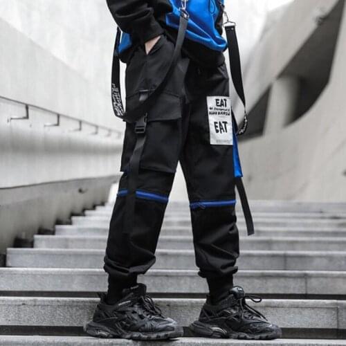 Men hip hop cargo pants spring summer multi pockets detachable pants man harajuku casual streetwear joggers
