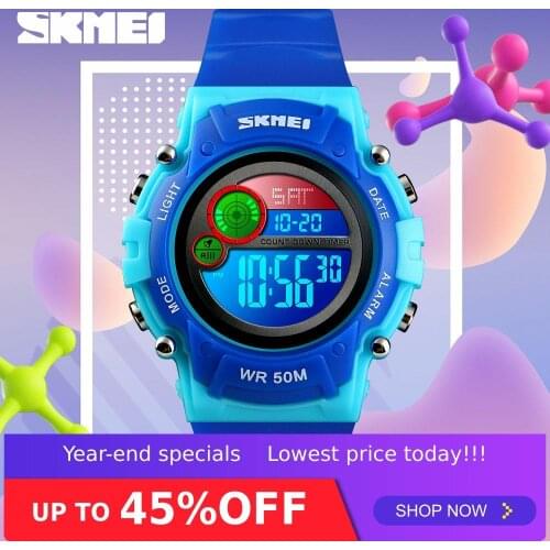 SKMEI Kids Watch Digital Children Watches Fashion Waterproof Plastic Case Alarm Wristwatch Boys Girls reloj 1477