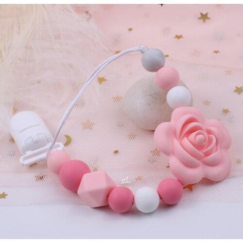 Baby Pacifier Clip Chain Silicone Holder Soother Pacifier Clips Leash Strap Nipple Holder For Infant Nipple Bottle Clip Chain
