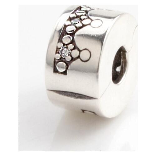 DoDoFly 925 Sterling Silver Elegant Crown Positioning Buckle Fit Original Bracelet Pendant DIY Jewelry Charms Gift