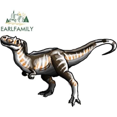EARLFAMILY 13cm x 8.8cm for Albertosaurus Vinyl Car Stickers Waterproof Windshield Anime Decoration Scratch-proof Window Decal