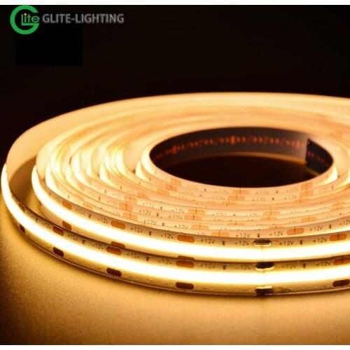 High Density Flexible COB LED Lights 360leds 480 LEDs DC12V 24V COB LED Strip 3000K 4000K 6000K LED Tape 5m/reel
