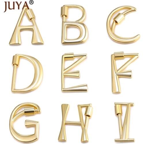 JUYA Jewelry Making Accessories DIY Letter Lock Hook Spiral Clasps for Women Necklace DIY Bracelets Hand Made Pendats Wholesale
