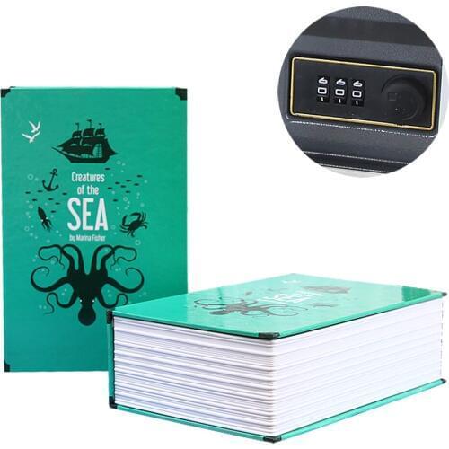 Password Box Safe Simulation Book Mini Home Password Code Book Safe Saving Pot Storage Box Book Password Box Craft #CW