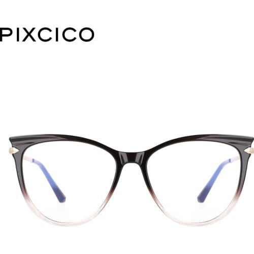 Round Cat Eye Anti Blue Light Glasses Frames Women Fashion Computer Eyeglasses 53193