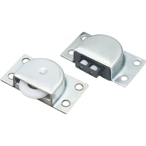 DRELD Furniture Door Rollers Stainless Steel Sliding Door Wheel Cabinet Nylon Pulley Hanging Wheel For Wardrobe Hardware