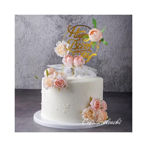 Silicone Cake Model Rose Flowers Simulation Cake 8/10 Inch Man Made Fake Cake Cake Shop Decoration Window Sample Show Model
