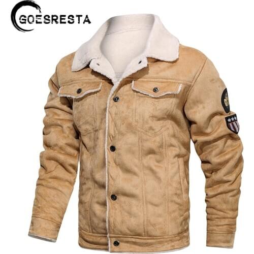 Men Brand Winter New Warm Suede Cashmere Jackets Coat High Quality Pilot Flight Military Jacket Male Fashion Casual Thicken Coat