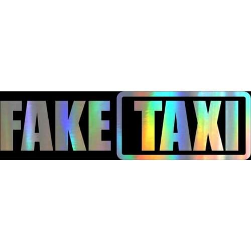 Window Sticker 15*4CM FAKE TAXI Fashion Sticker On window Funny Vinyl Stickers Decals JDM Motorcycle window Styling Accessories
