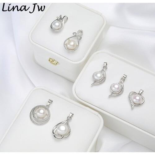 Lina Jw Natural Pearls Charms Necklace for Women Wholesale Bijoux Fashion Jewelry Party Gift Freshwater Pearl 7-8mm