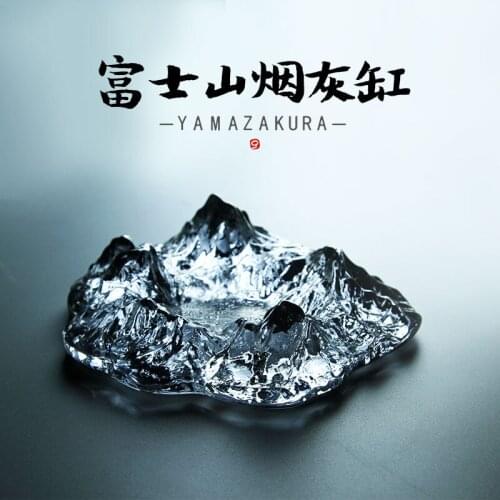 Japanese Style Fuji Mountain Ashtray Crystal Iceberg Snow Mountain Cigar Bowl Bar Club Office Home Creative Gift Present