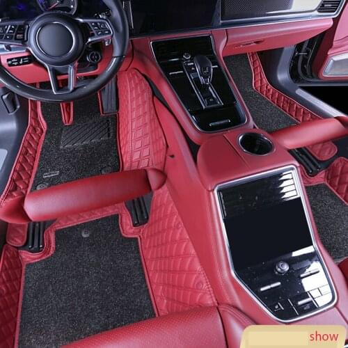 Custom luxury Car floor mats For Porsche panamera 4 /5 seats 2017 2018 2019 2020 fully enclosed Waterproof protection carpet